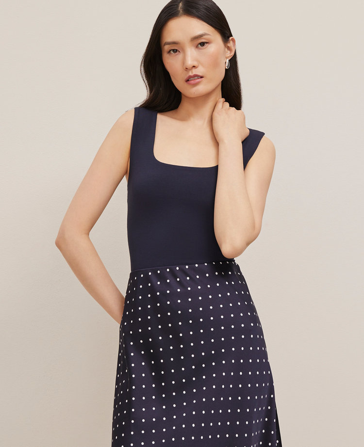 Petite Square Neck Tank Top