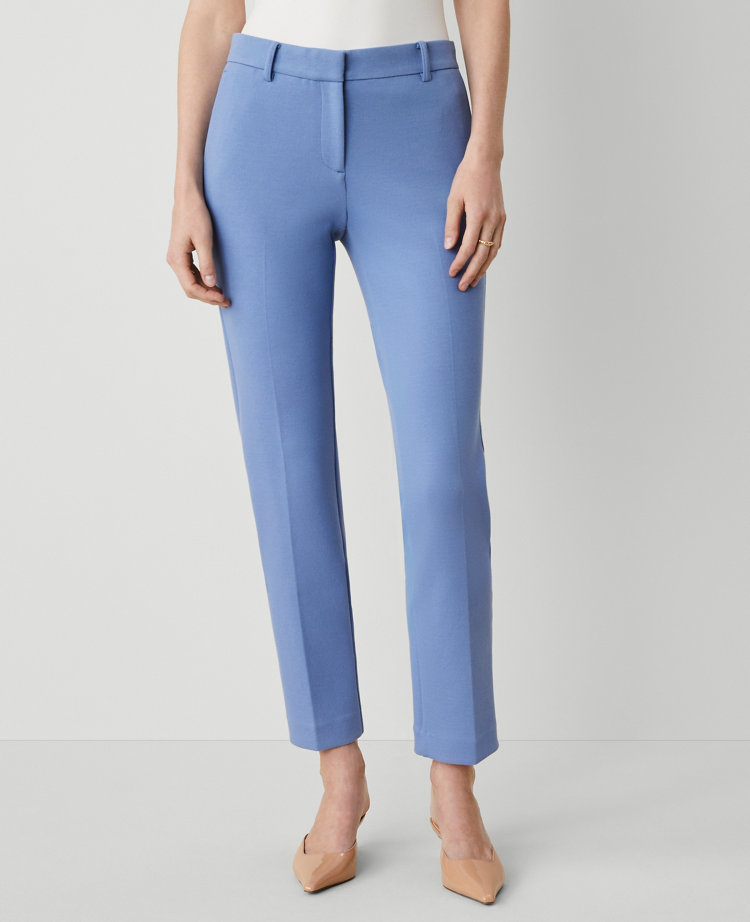 Ann Taylor The Eva Ankle Pant Piqué Colony Blue Women's