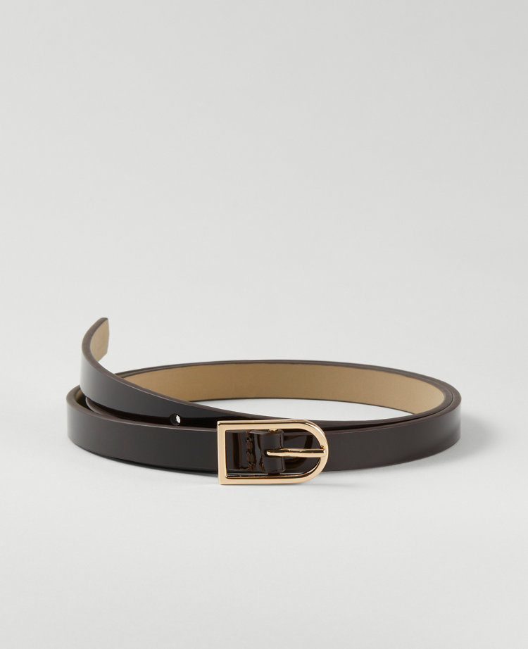 Skinny Patent Leather Belt