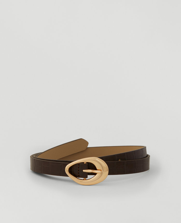 Embossed Textured Buckle Belt