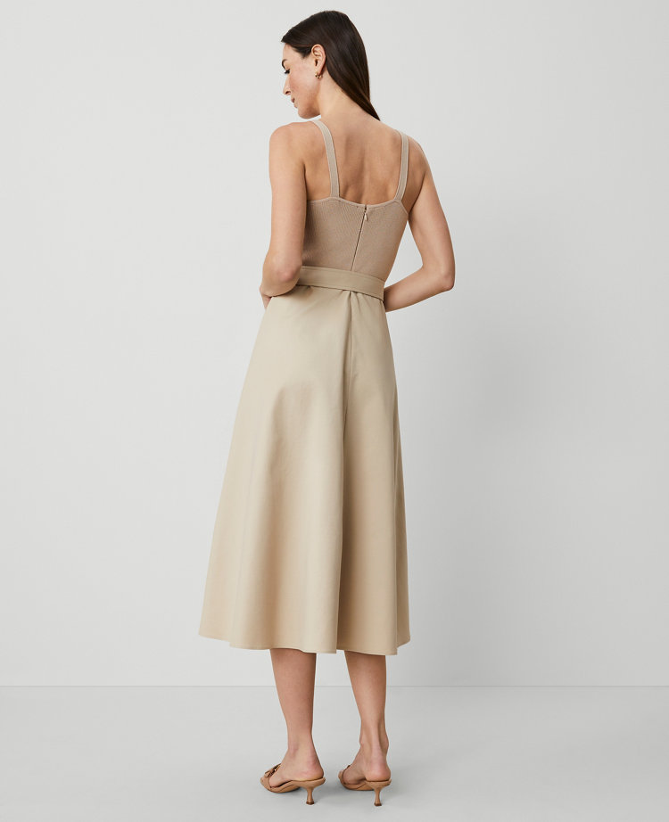 Petite Mixed Media Sweater Dress
