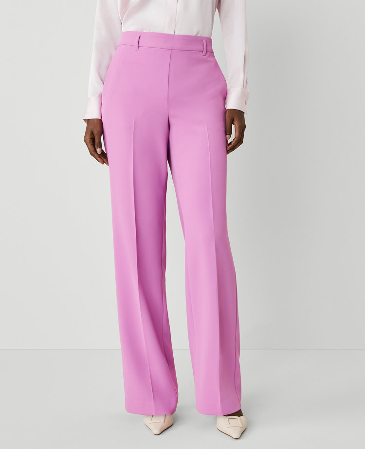 The Side-Zip Straight Pant in Fluid Crepe — Curvy Fit