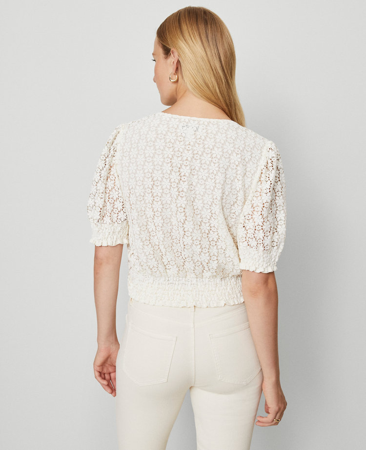 Weekend Collection Lace Wrap Blouse