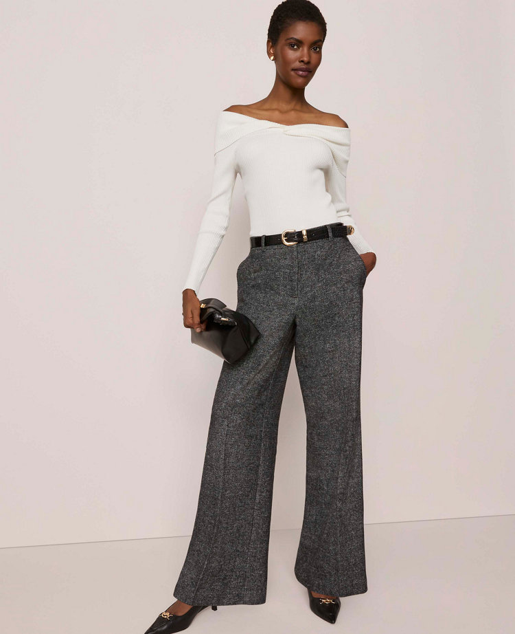 Twisted Off-The-Shoulder Sweater