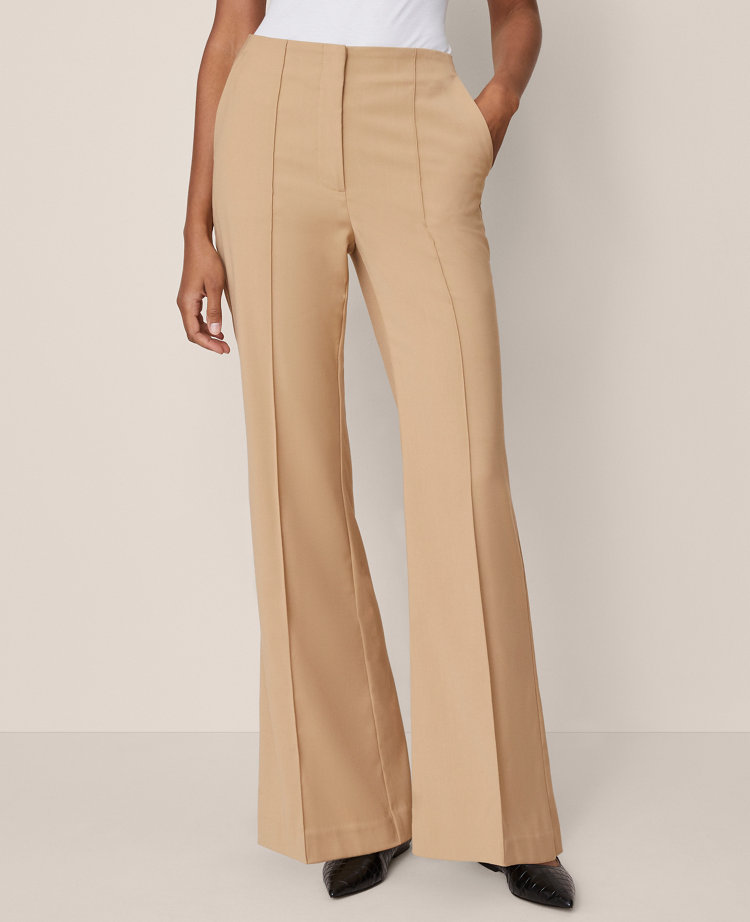 Ann Taylor The Margot Flare Trouser Pant In Brown
