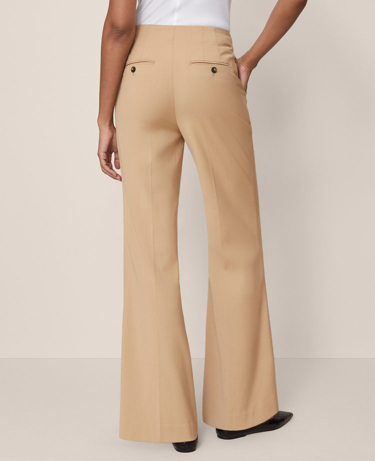 Ann Taylor The Margot Flare Trouser Pant In Brown