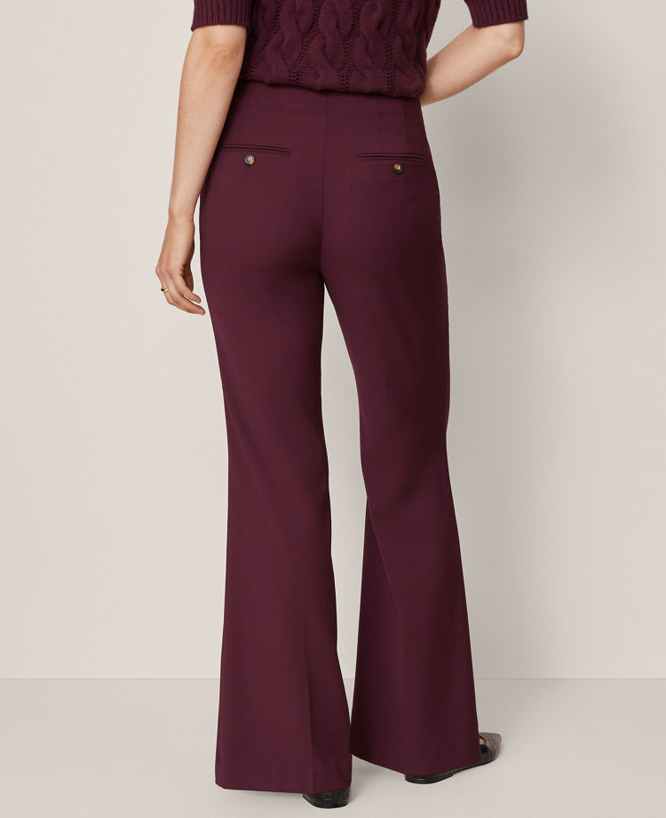 Ann Taylor The Margot Flare Trouser Pant In Purple