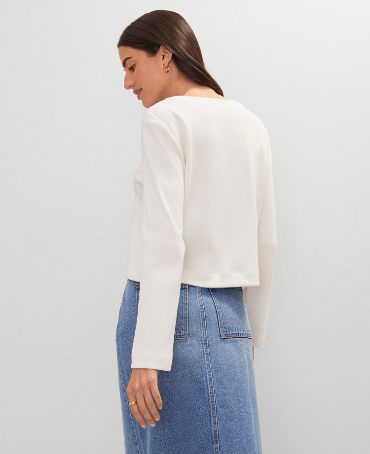 Petite Weekend Collection Lace-Up Top