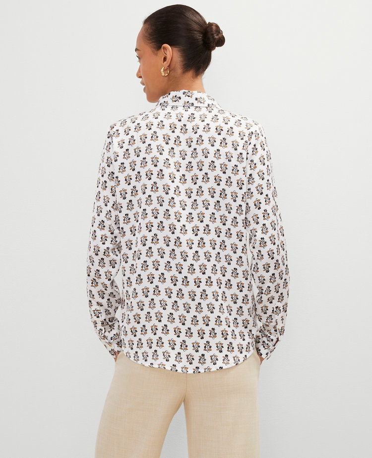 Floral Satin Essential Shirt