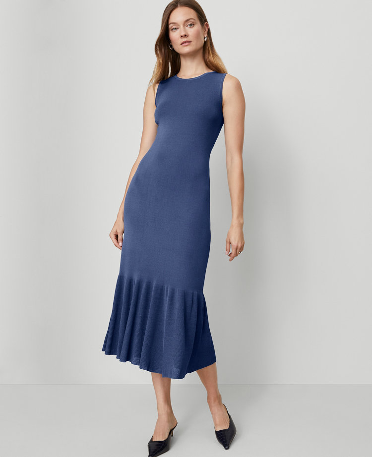 Ruffle Hem Midi Dress