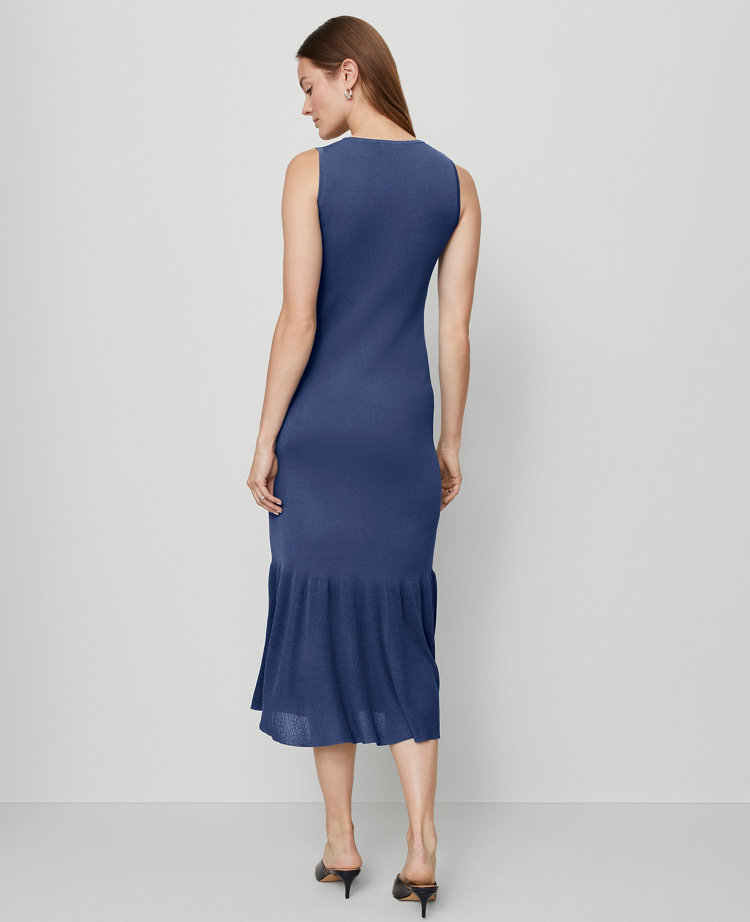 Ruffle Hem Midi Dress
