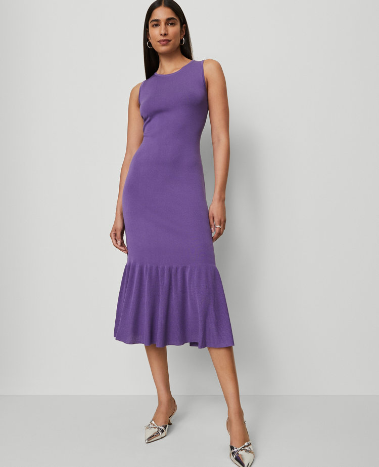 Ruffle Hem Midi Dress