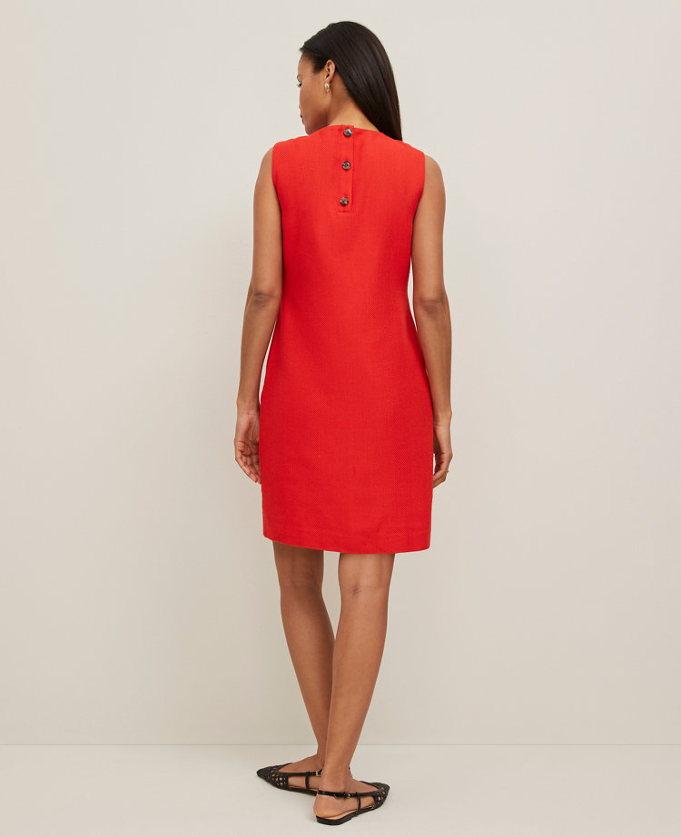 Flap Pocket Shift Dress