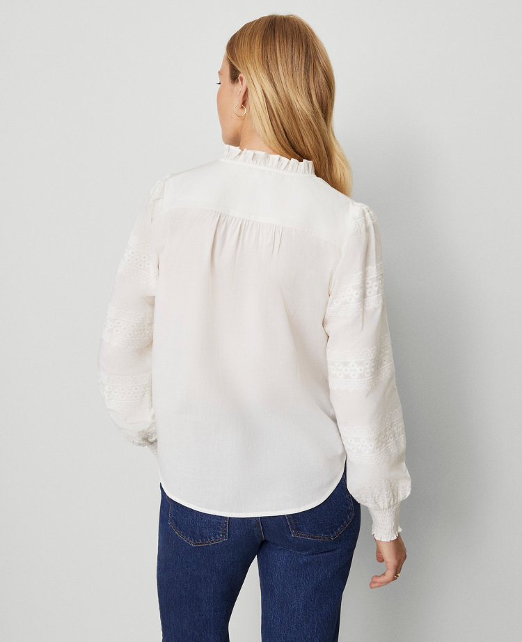 Weekend Collection Lace Trim Blouse
