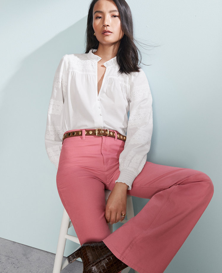 Weekend Collection Lace Trim Blouse