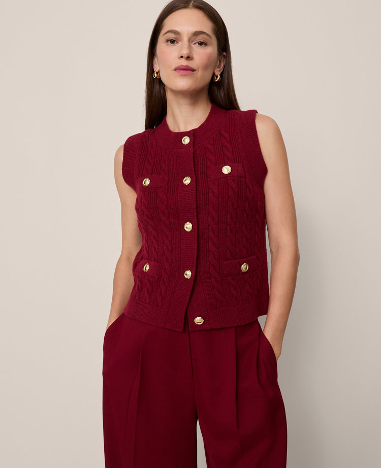 Cable Sweater Vest