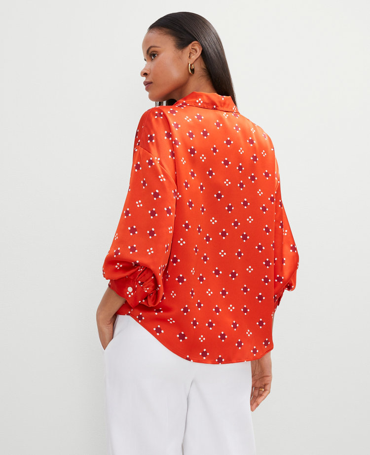 Geo Blouson Sleeve Shirt