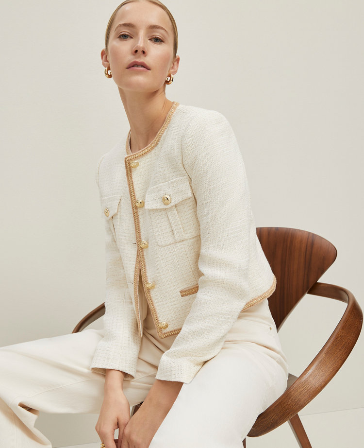 Petite Shimmer Tweed Jacket