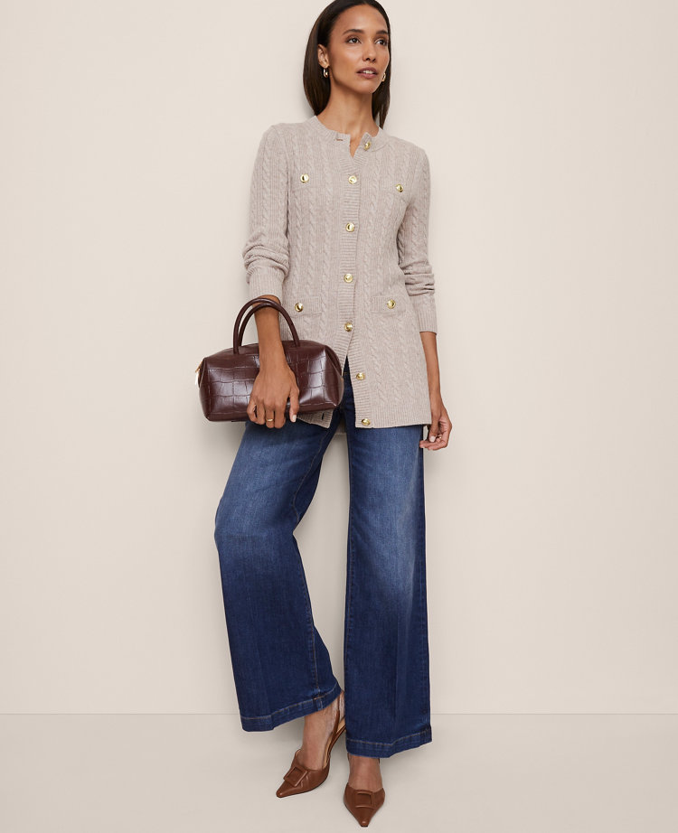 Long Cable Cardigan