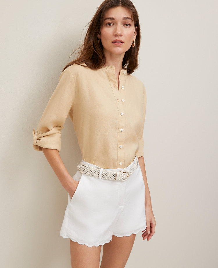 Ann Taylor Relaxed Linen Perfect Shirt