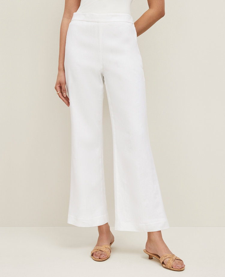 The Tall Flare Ankle Pant in Linen Blend
