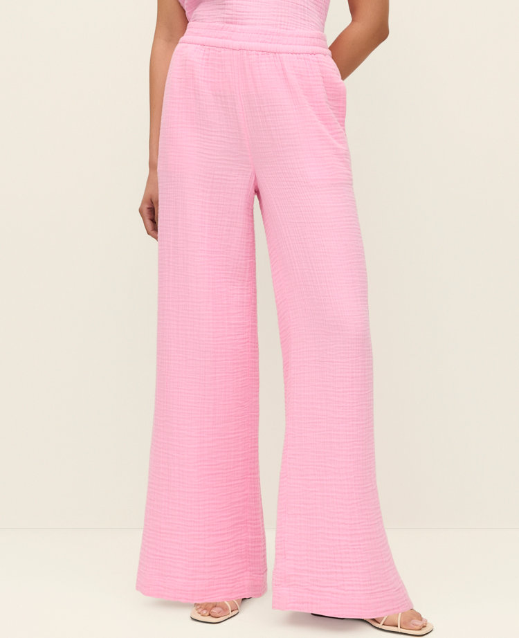 The Petite Pull-On Wide-Leg Pant in Triple Cloth