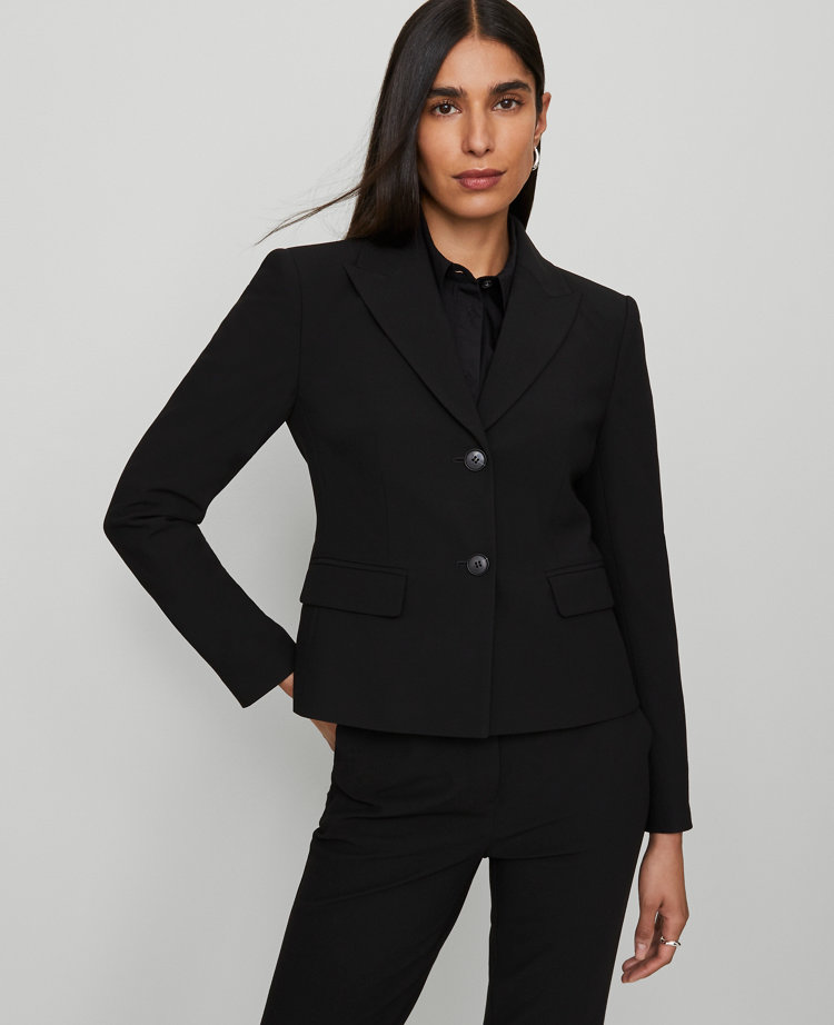 The Shorter Two Button Blazer in Bi-Stretch Twill