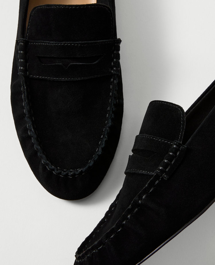 Gathered Suede Loafer