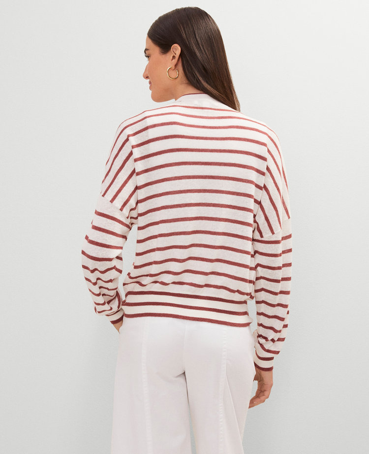 Striped V-Neck Cardigan