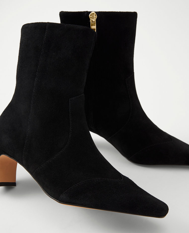 Suede Skinny Heel Bootie