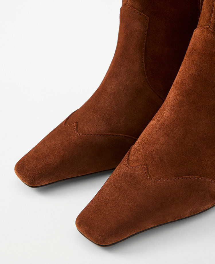 Suede Skinny Heel Bootie