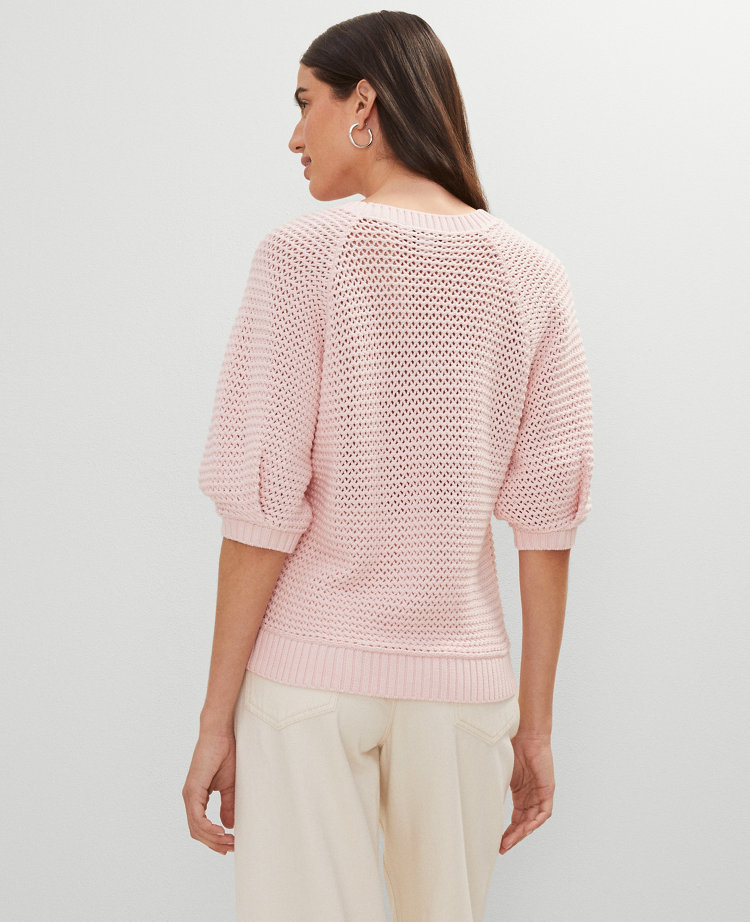 Petite Weekend Collection Open Stitch Wedge Sweater
