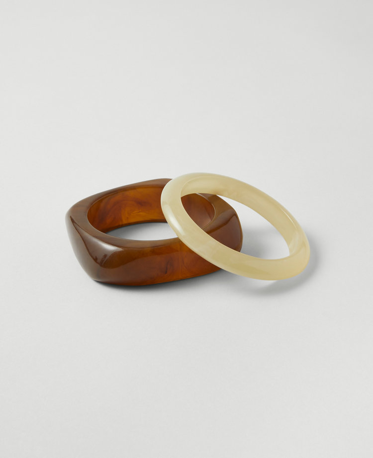 Acetate Circle Cuff Bracelet Set