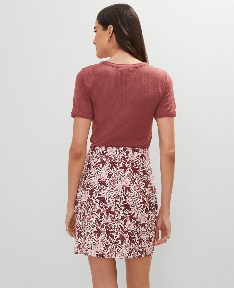 Petite Weekend Collection Floral Wrap Skirt