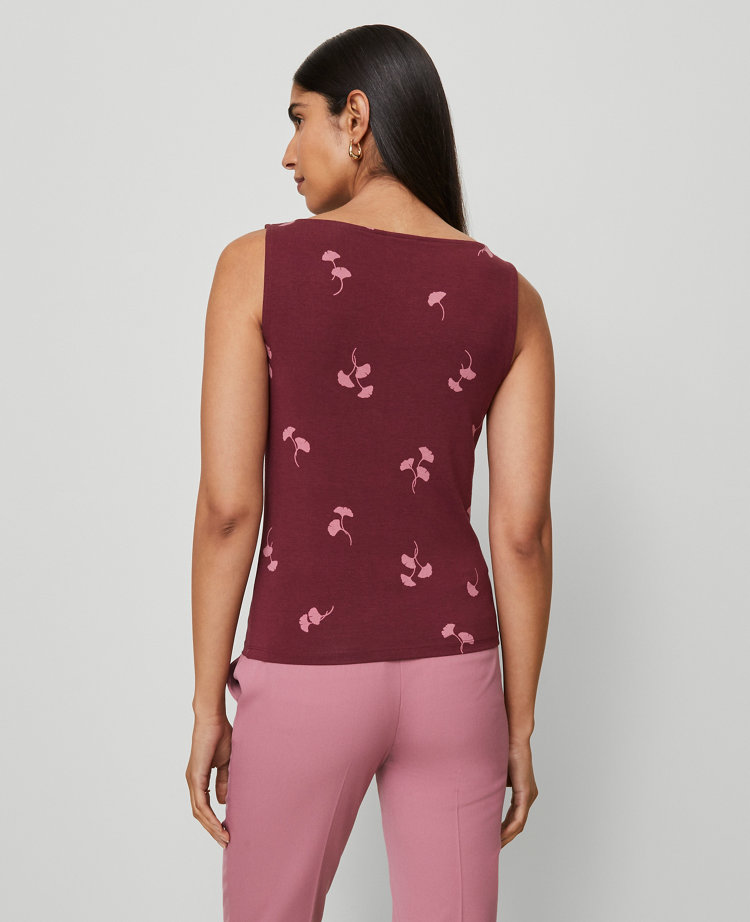 Floral Draped Cowl Neck Top
