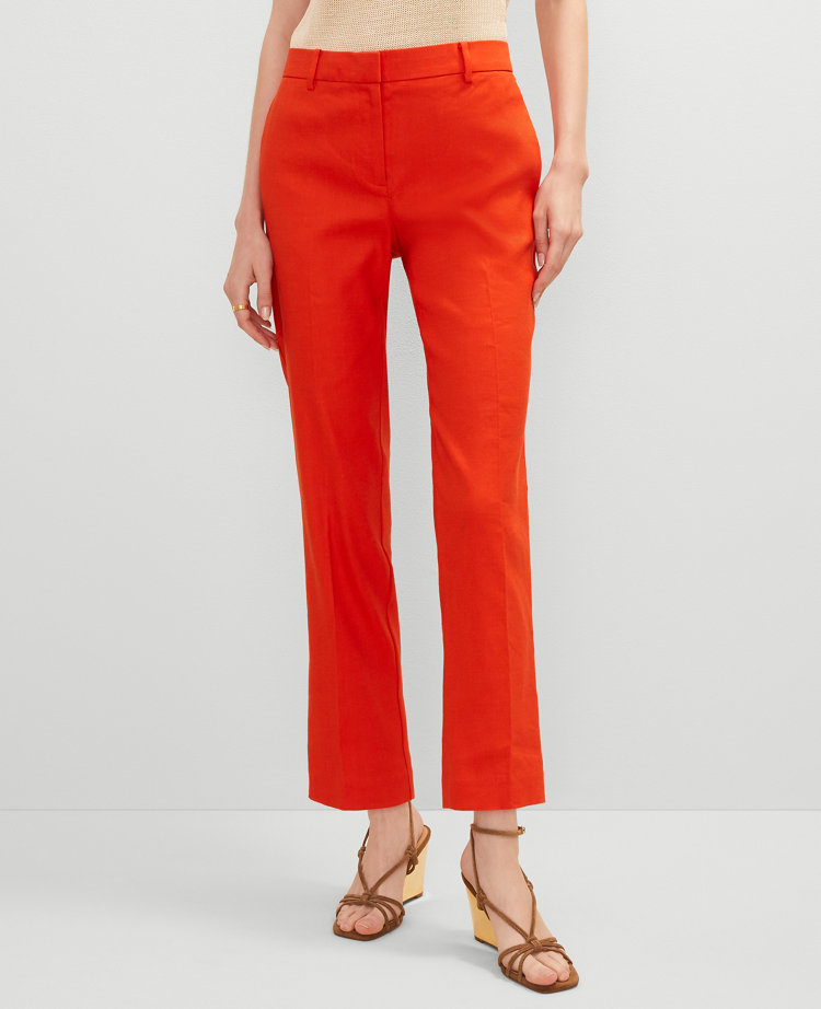 The Eva Ankle Pant in Linen Blend - Curvy Fit