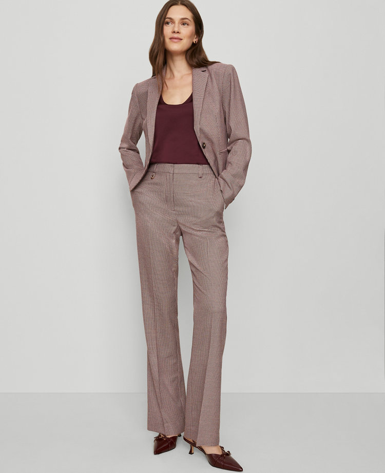 The Slim Flare Trouser Pant In Houndstooth