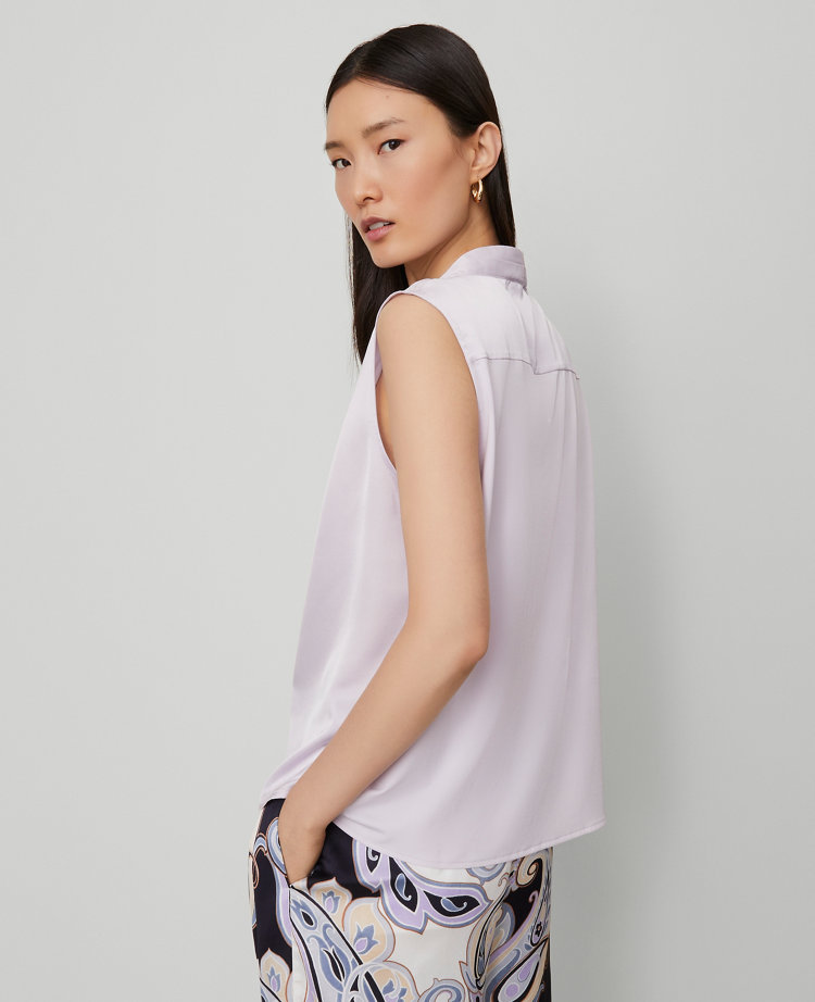 Mixed Media V-Neck Top