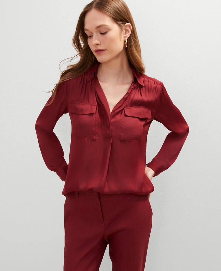 Petite Soft Drapey Camp Shirt