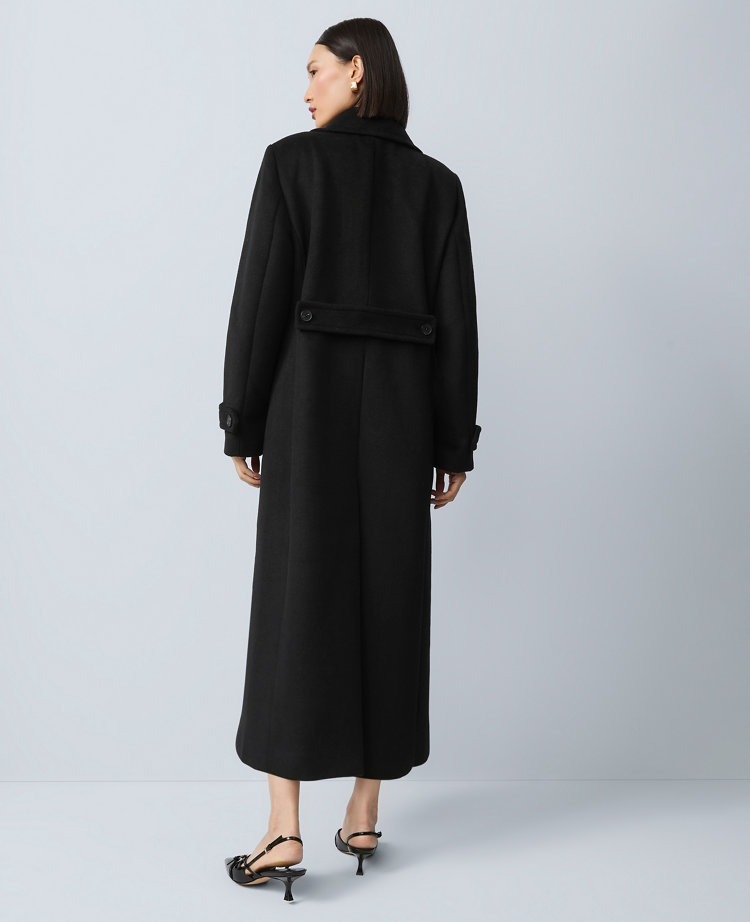 Fitted Double Breasted Long Coat