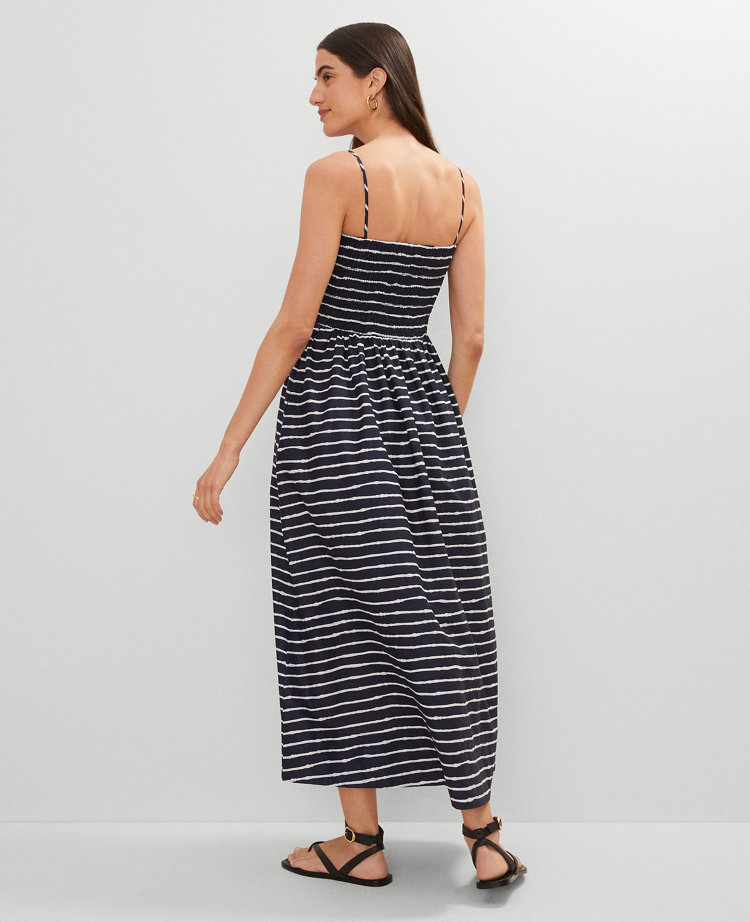 Petite Weekend Collection Striped Flare Dress