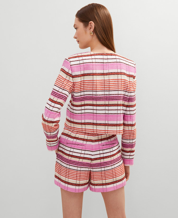Petite Tweed Crew Neck Jacket