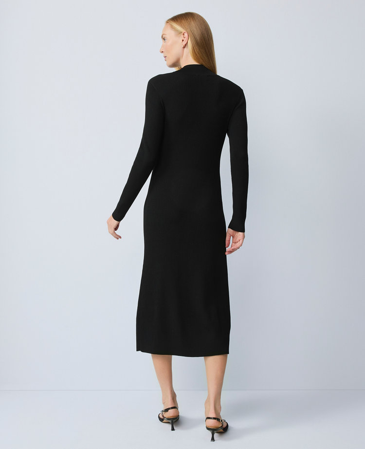 Ribbed Button Sweater Dress