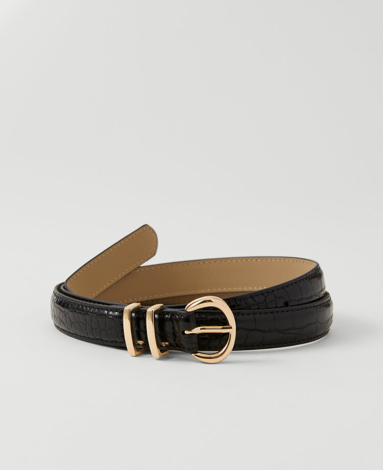 Skinny Croco Belt