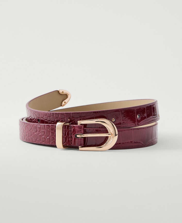 Croco Patent Leather Belt