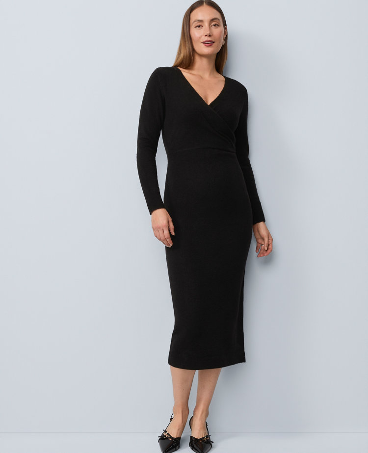 Wrap Effect Sheath Dress