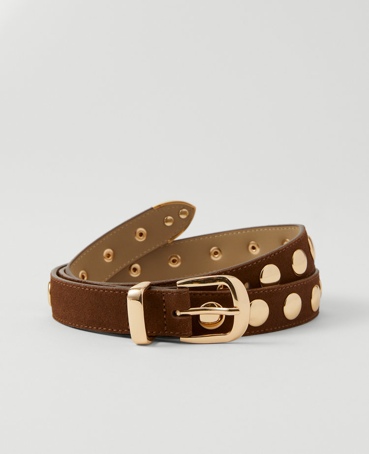 Suede Studded Belt