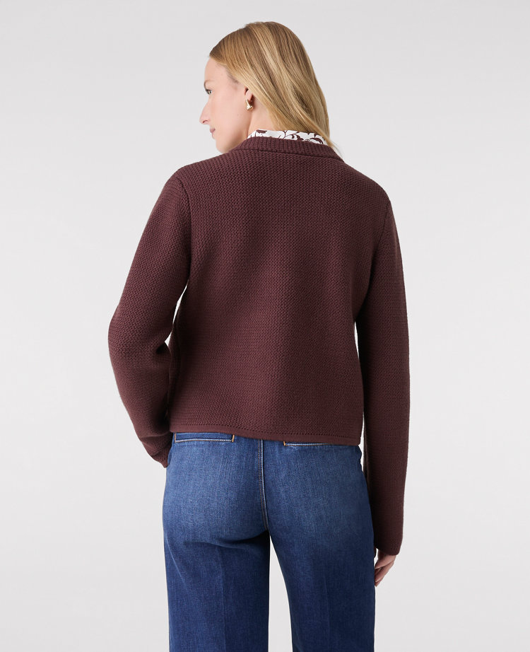 Double Breasted Sweater Jacket