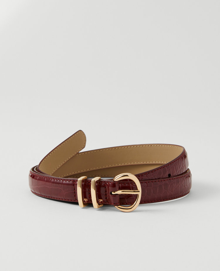 Skinny Croco Belt
