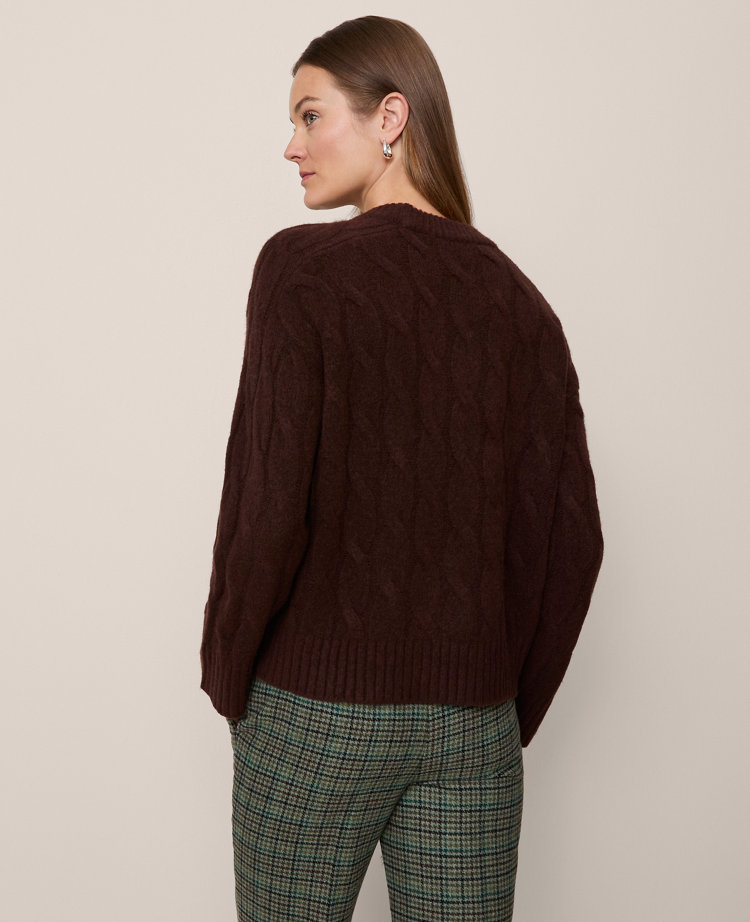 Cable Crew Neck Sweater